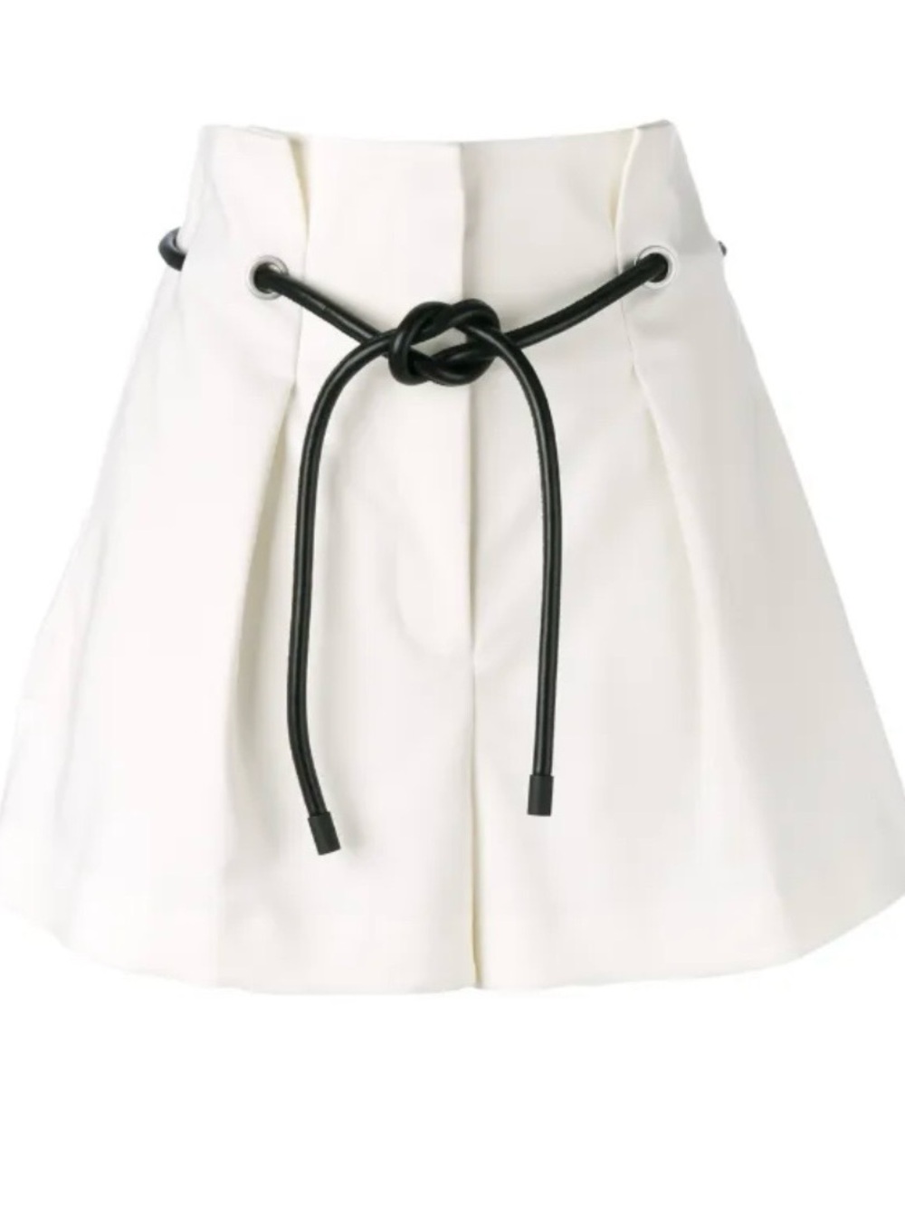 Philip Lim High Waist Origami Pleated White Shorts 4
